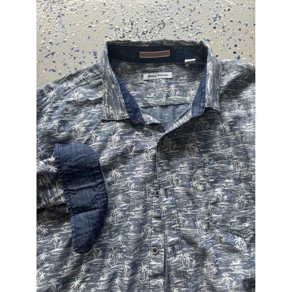 Tommy Bahama Button Down Shirt Palm Trees‎ Print Casual XXXL